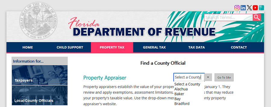 find out who owns a property in Florida via property appraiser